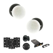 Atlantic Old English Skipton Door Knob Pack (Lock Set - Horizontal Bathlock, 3" Fire Rated Hinges x3)