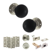Atlantic Old English Whitby Door Knob Pack (Bathroom Set - 3" Deadbolt, 3" Fire Rated Hinges x3)
