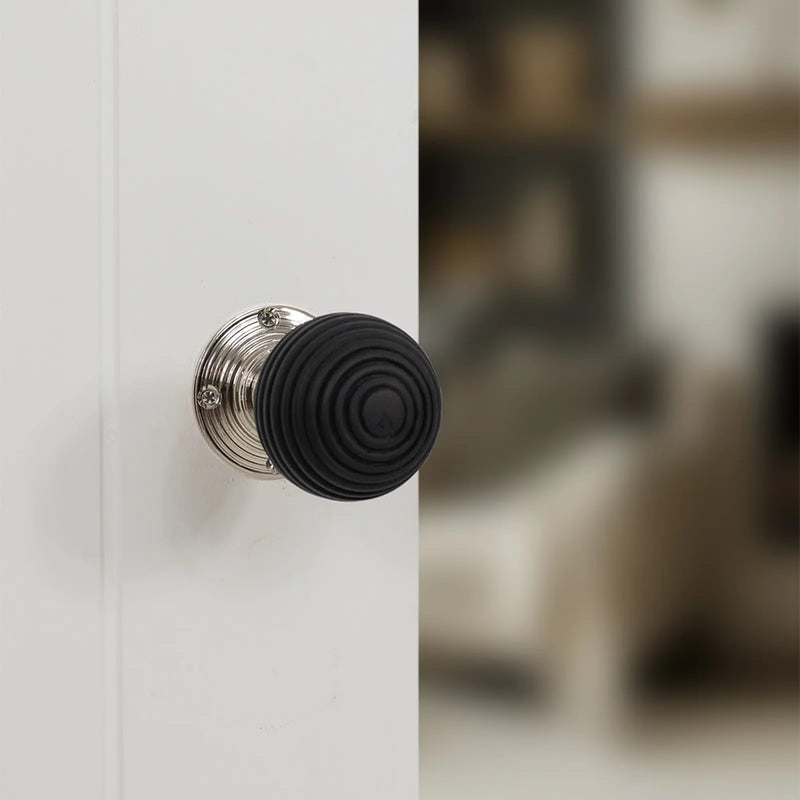 Atlantic Old English Whitby Door Knob Pack (Lock Set - 3" Latch & Deadlock, 4" Slim Knuckle Hinges x2)
