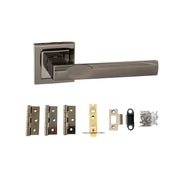 Atlantic STATUS Kansas Door Handle Pack (Latch Set - 3" CE Latch, 3" Fire Rated Hinges x3)