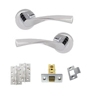 Atlantic Eco Aqua Door Handle Pack (Latch Set - 2.5" CE Latch, 4" Slim Knuckle Hinges x2)