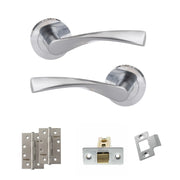 Atlantic Eco Aqua Door Handle Pack (Latch Set - 2.5" CE Latch, 4" Slim Knuckle Hinges x2)