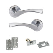 Atlantic Eco Aqua Door Handle Pack (Latch Set - 2.5" Latch, 3" Hinges x2)
