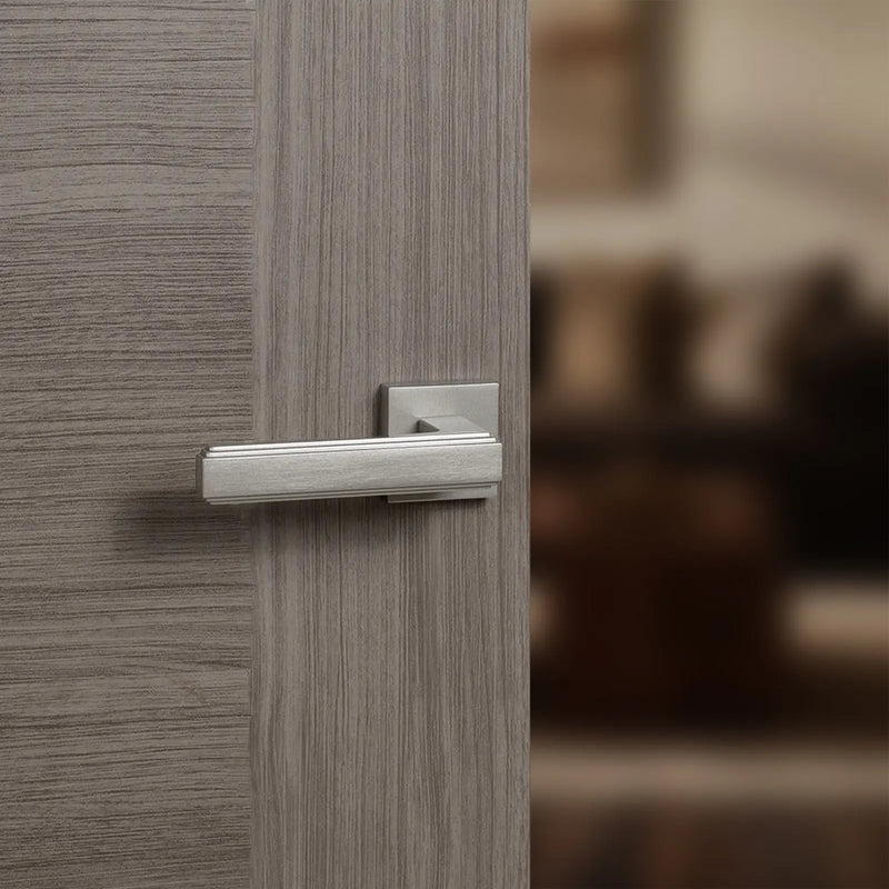 Atlantic Forme Alila Lever Door Handle on Minimal Square Rose