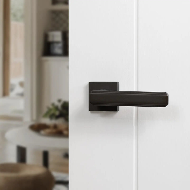 Atlantic Forme Alila Lever Door Handle on Minimal Square Rose