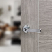 Atlantic Forme Asti Lever Door Handle on Minimal Round Rose