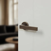 Atlantic Forme Asti Lever Door Handle on Minimal Round Rose