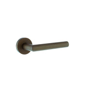 Atlantic Forme Elle Lever Door Handle on Minimal Round Rose
