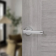 Atlantic Forme Elle Lever Door Handle on Minimal Round Rose