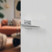 Atlantic Forme Naxos Lever Door Handle on Minimal Square Rose