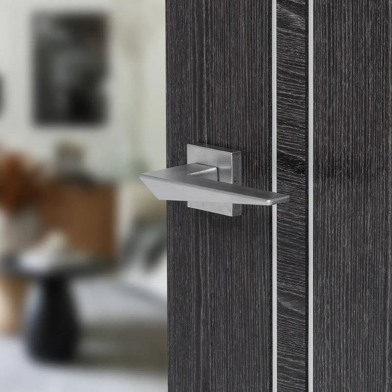 Atlantic Forme Naxos Lever Door Handle on Minimal Square Rose