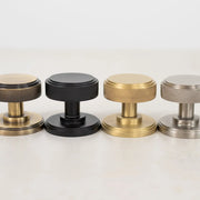 Atlantic Millhouse Brass Harrison Solid Brass Knurled Mortice Door Knob on Concealed Fix Rose