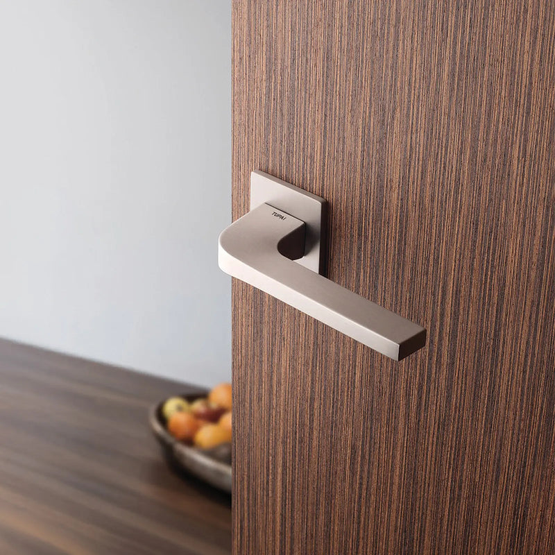 Atlantic Tupai Rapido 5S Line Canha Lever Door Handle on 5mm Slimline Square Rose