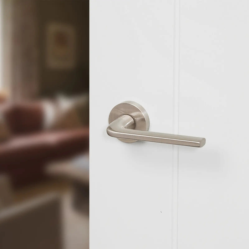 Atlantic Forme Milly Lever Door Handle on Minimal Round Rose