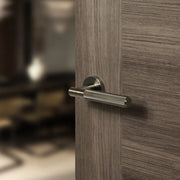 Atlantic Senza Pari Rosarno Knurled Lever Door Handle on Minimal Round Rose