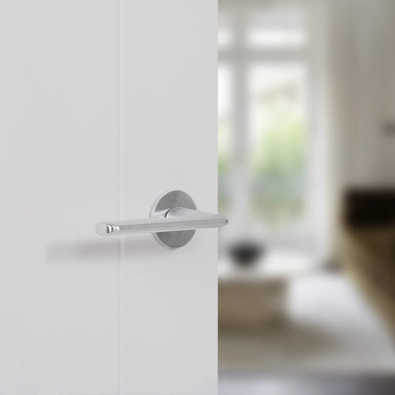 Atlantic Tupai Rapido 5S Line Tavira Lever Door Handle on 5mm Slimline Round Rose