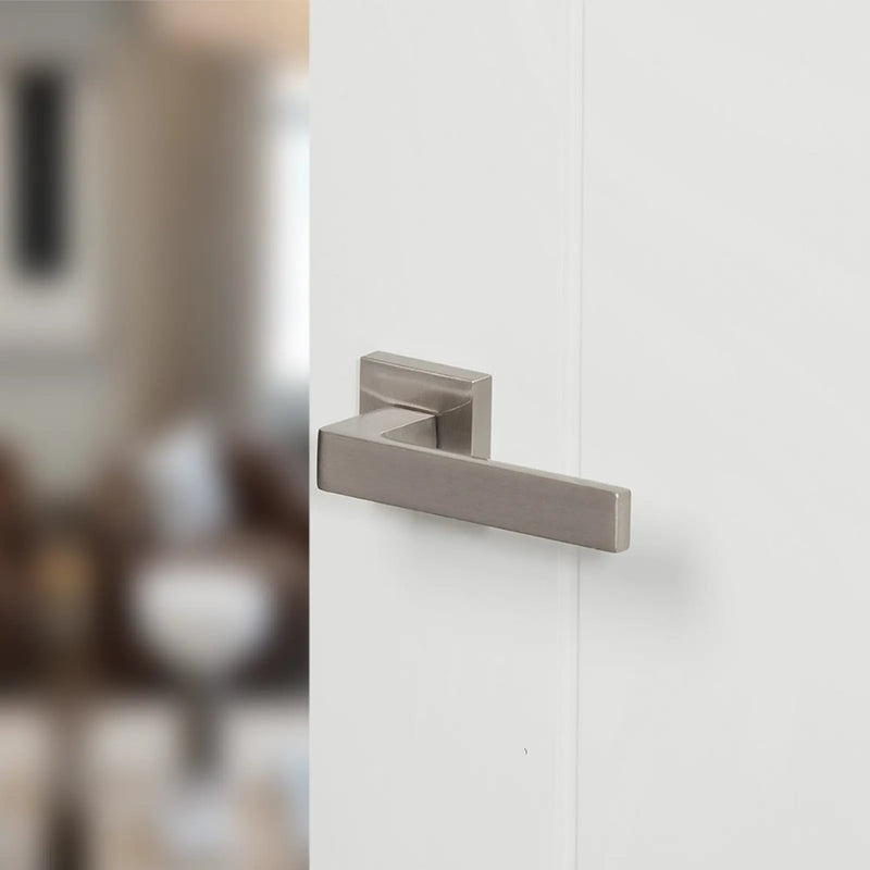 Atlantic Forme Asti Lever Door Handle on Minimal Square Rose
