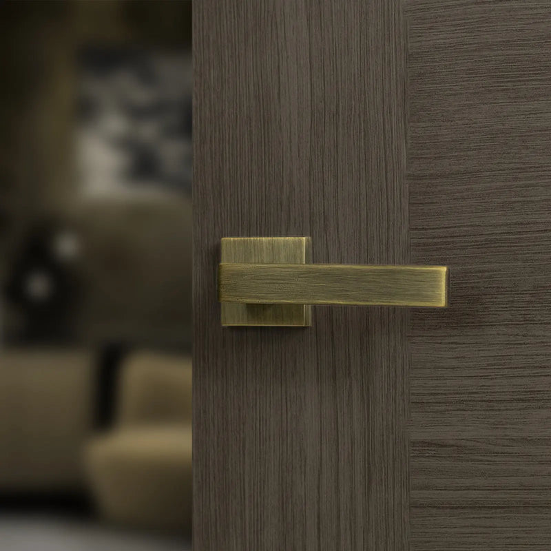 Atlantic Forme Asti Lever Door Handle on Minimal Square Rose