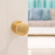 Atlantic Millhouse Brass Edison Solid Brass Domed Mortice Knob on Concealed Fix Rose