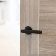 Atlantic Millhouse Brass Stephenson Knurled Lever Door Handle on 5mm Slimline Round Rose