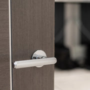 Atlantic Millhouse Brass Stephenson Knurled Lever Door Handle on 5mm Slimline Round Rose