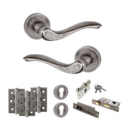 Atlantic Old English Warwick Door Handle Pack (Euro Lock Set - 2.5" CE Sashlock, 3" Fire Rated Hinges x3)