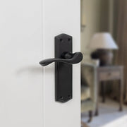Atlantic Old English Warwick Latch Lever Door Handle on Backplate