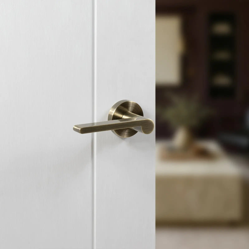 Atlantic Senza Pari Darrio Lever Door Handle on Round Rose
