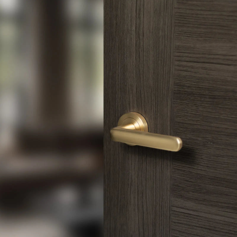 Atlantic STATUS Carolina Lever Door Handle on Round Rose