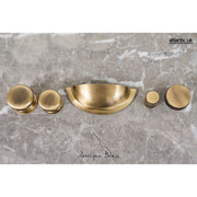 Atlantic Old English Winchester Solid Brass Cabinet Cup Pull on Concealed Fix