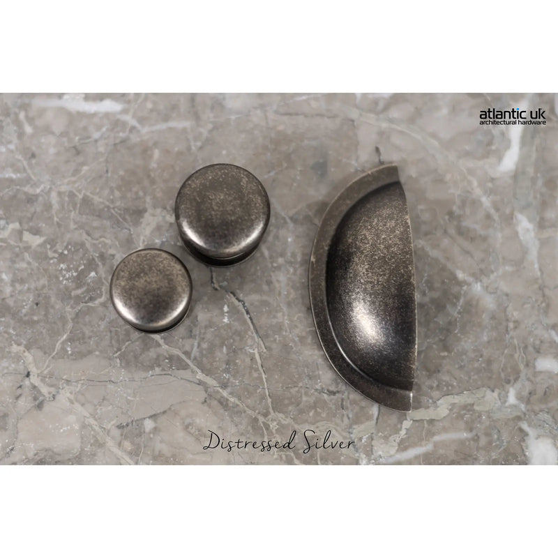 Atlantic Old English Winchester Solid Brass Cabinet Cup Pull on Concealed Fix