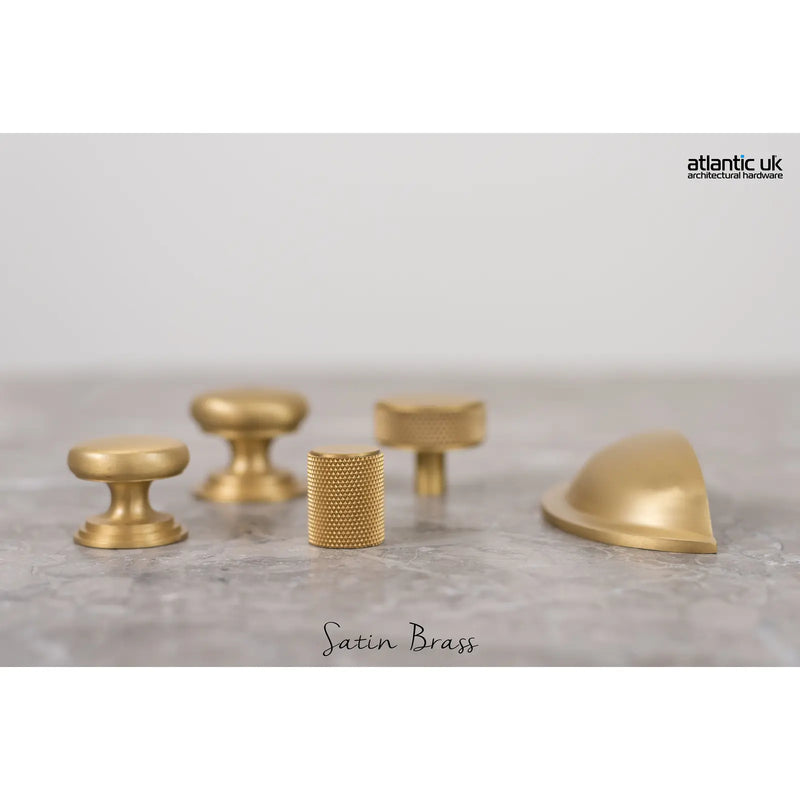 Atlantic Old English Winchester Solid Brass Cabinet Cup Pull on Concealed Fix