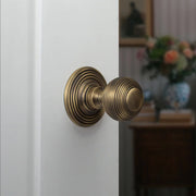 Atlantic Old English Ripon Door Knob Pack (Bathroom Set - 3" Deadbolt, 3" Fire Rated Hinges x3)
