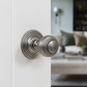 Atlantic Old English Ripon Door Knob Pack (Bathroom Set - 4" Deadbolt, 3" Fire Rated Hinges x3)