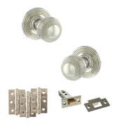 Atlantic Old English Ripon Door Knob Pack (Latch Set - 3" HD Latch, 3" Fire Rated Hinges x3)