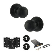 Atlantic Old English Ripon Door Knob Pack (Lock Set - Horizontal Sashlock, 3" Fire Rated Hinges x3)