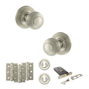 Atlantic Old English Ripon Door Knob Pack (Lock Set - Horizontal Sashlock, 3" Fire Rated Hinges x3)