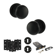 Atlantic Old English Harrogate Door Knob Pack (Lock Set - Horizontal Sashlock, 3" Fire Rated Hinges x3)