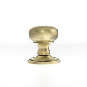 Atlantic Old English Harrogate Solid Brass Mushroom Mortice Knob on Concealed Fix Rose