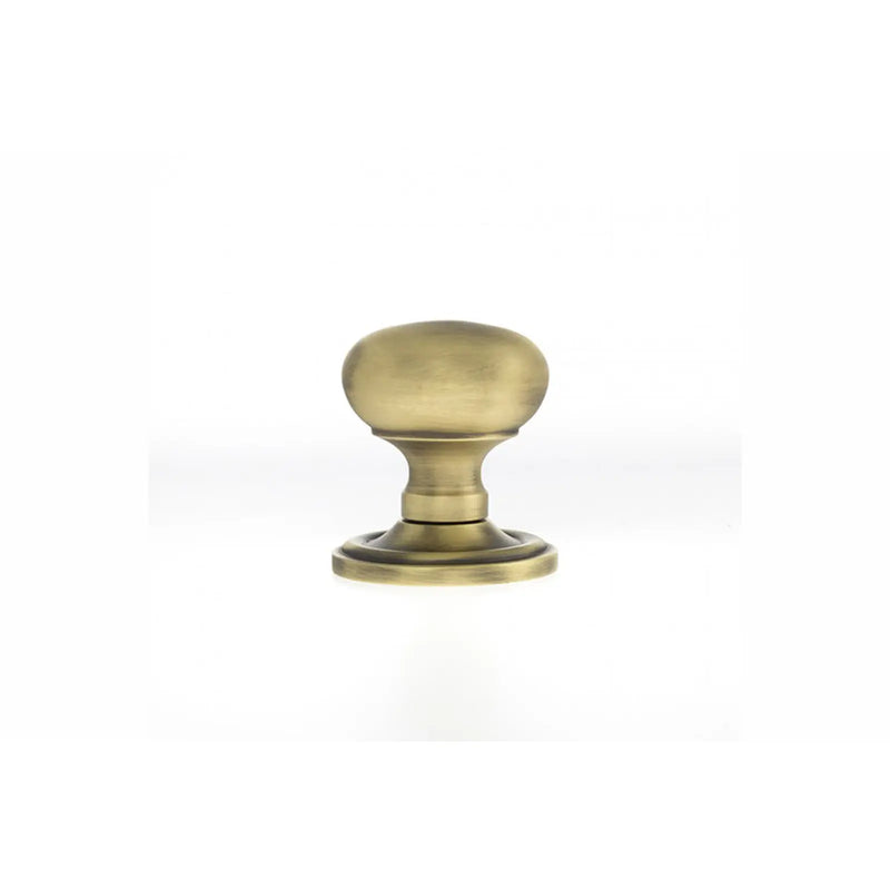 Atlantic Old English Harrogate Solid Brass Mushroom Mortice Knob on Concealed Fix Rose