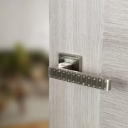 Atlantic Senza Pari Bianca Door Handle Pack (Latch Set - 2.5" CE Latch, 3" Fire Rated Hinges x3) - Satin Nickel