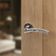 Atlantic Senza Pari Crystal Door Handle Pack (Latch Set - 2.5" Latch, 3" Hinges x2) - Polished Chrome