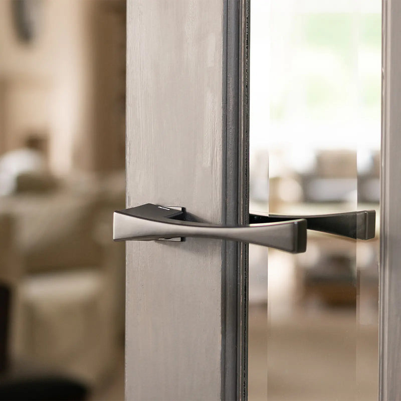 Atlantic Forme Artemide Lever Door Handle on Concealed Square Rose - Matt Black