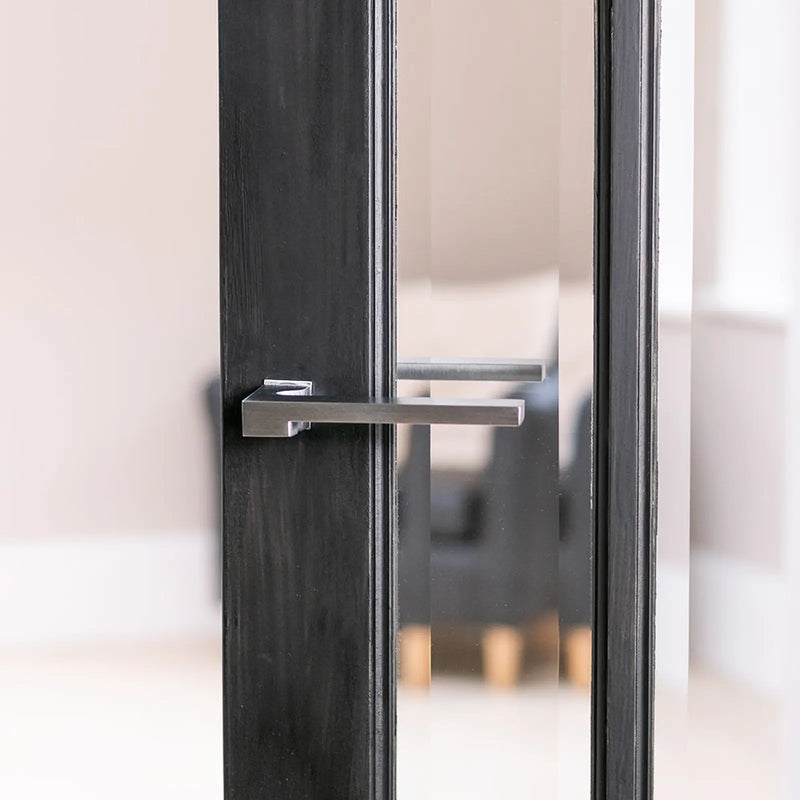 Atlantic Forme Ginevra Lever Door Handle on Concealed Square Rose - Matt Black