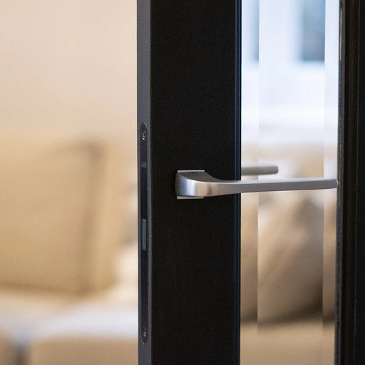 Atlantic Tupai Rapido 5S Line Canha Lever Door Handle on Concealed Square Rose - Bright Polished Chrome