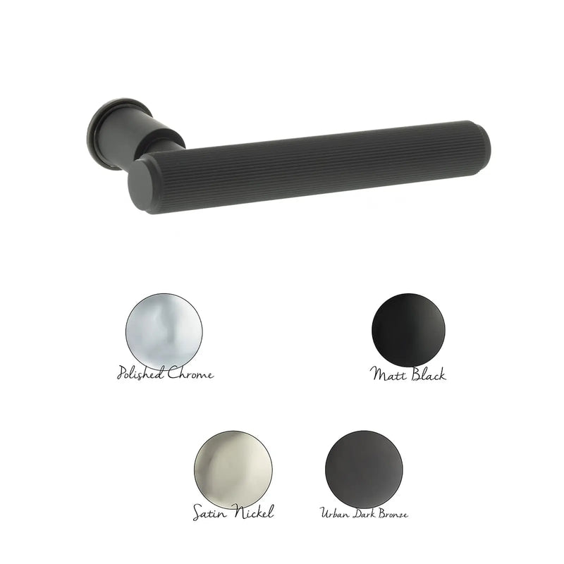 Atlantic Millhouse Brass Stephenson Lever Door Handle on Concealed Round Rose