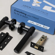Atlantic Senza Pari Panetti Door Handle Pack (Latch Set - 2.5" CE Latch, 4" Fire Rated Hinges x3)