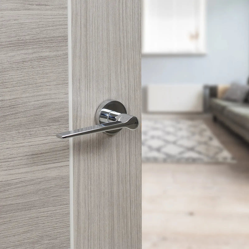 Atlantic Senza Pari Laviano Door Handle Pack (Bathroom Set - 2.5" CE Bathroom Lock, 3" Fire Rated Hinges x3)