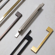 Atlantic Millhouse Brass Empire Slim Cabinet Pull Handle on Backplate 160mm