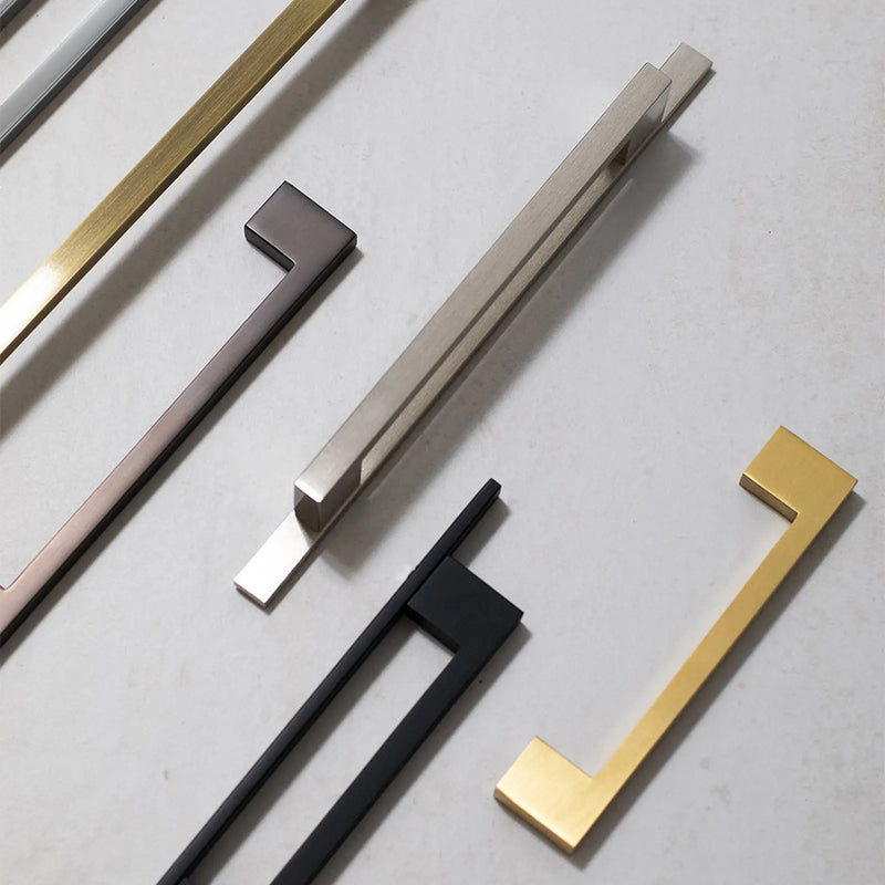 Atlantic Millhouse Brass Long Narrow Cabinet Handle Backplate 160mm